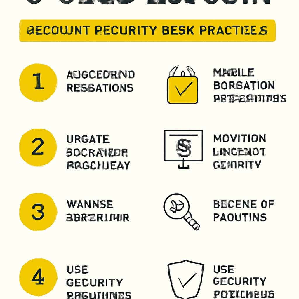 Illustration of account security practices for 6 Club Lottery.