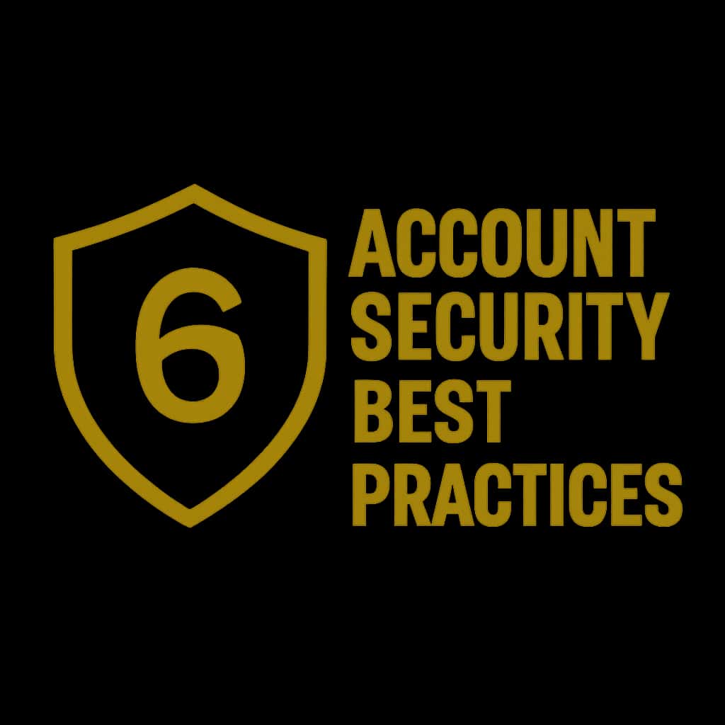 Badge representing 6 Club Lottery Account Security Best Practices.