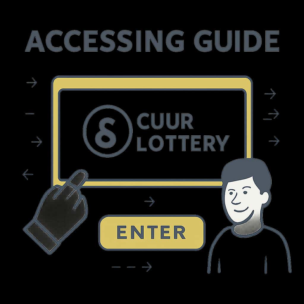An educational diagram outlining the process of accessing the 6 Club Lottery.