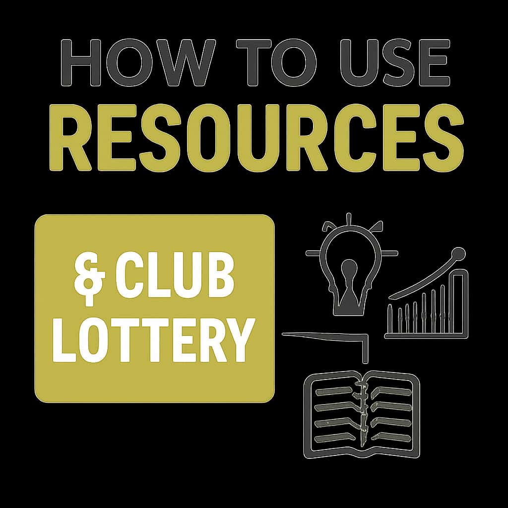 A diagram illustrating key features of 6 Club Lottery resources.