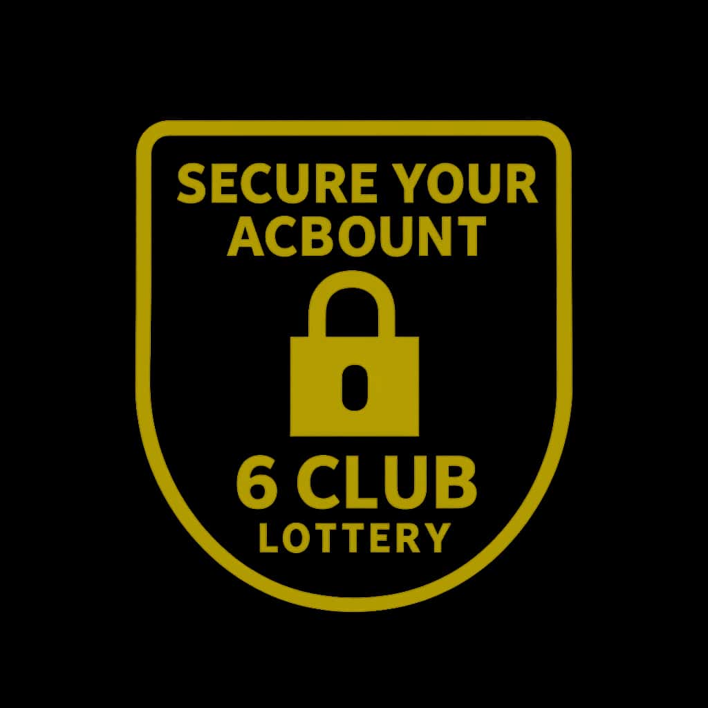 Icon representing account security for 6 Club Lottery.